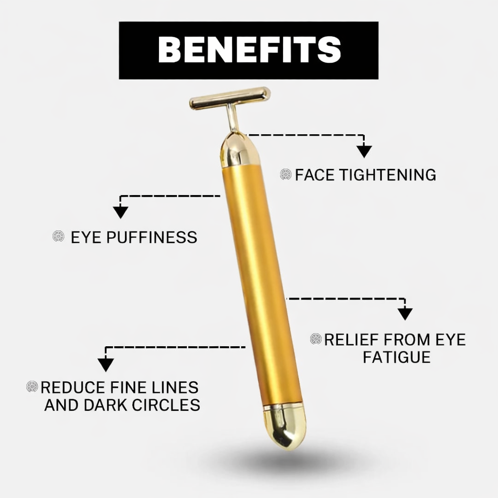 24K Gold Face| Massager Roller|AntiAgeing|Pigmentation|Acne remove|Dark spot