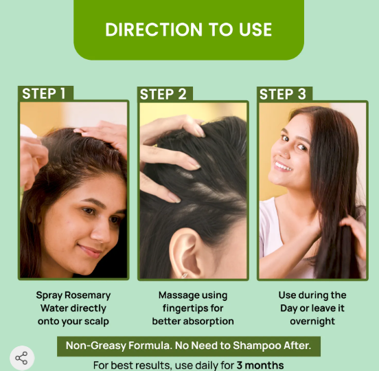 Alps Rosemary Water 100-ml hair spray for regrowth (Pack of-3)